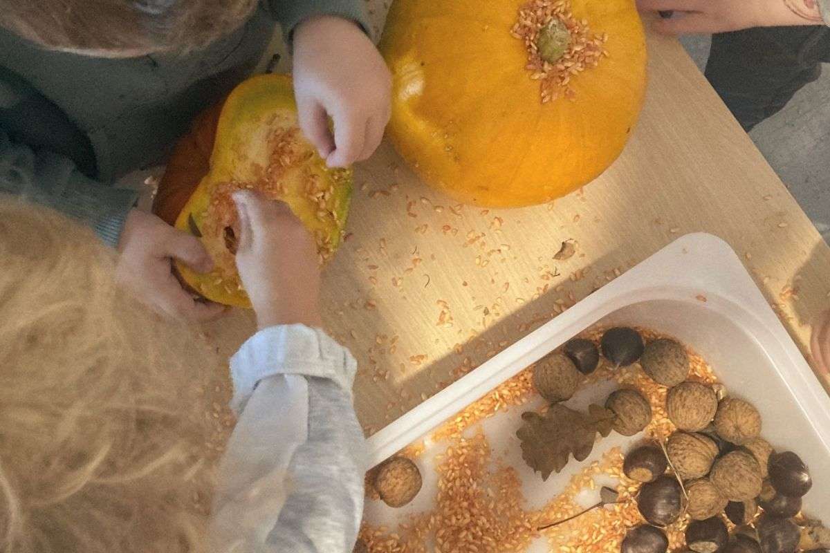 Les enfants expérimentent les textures des aliments lors d'activités manuelles 